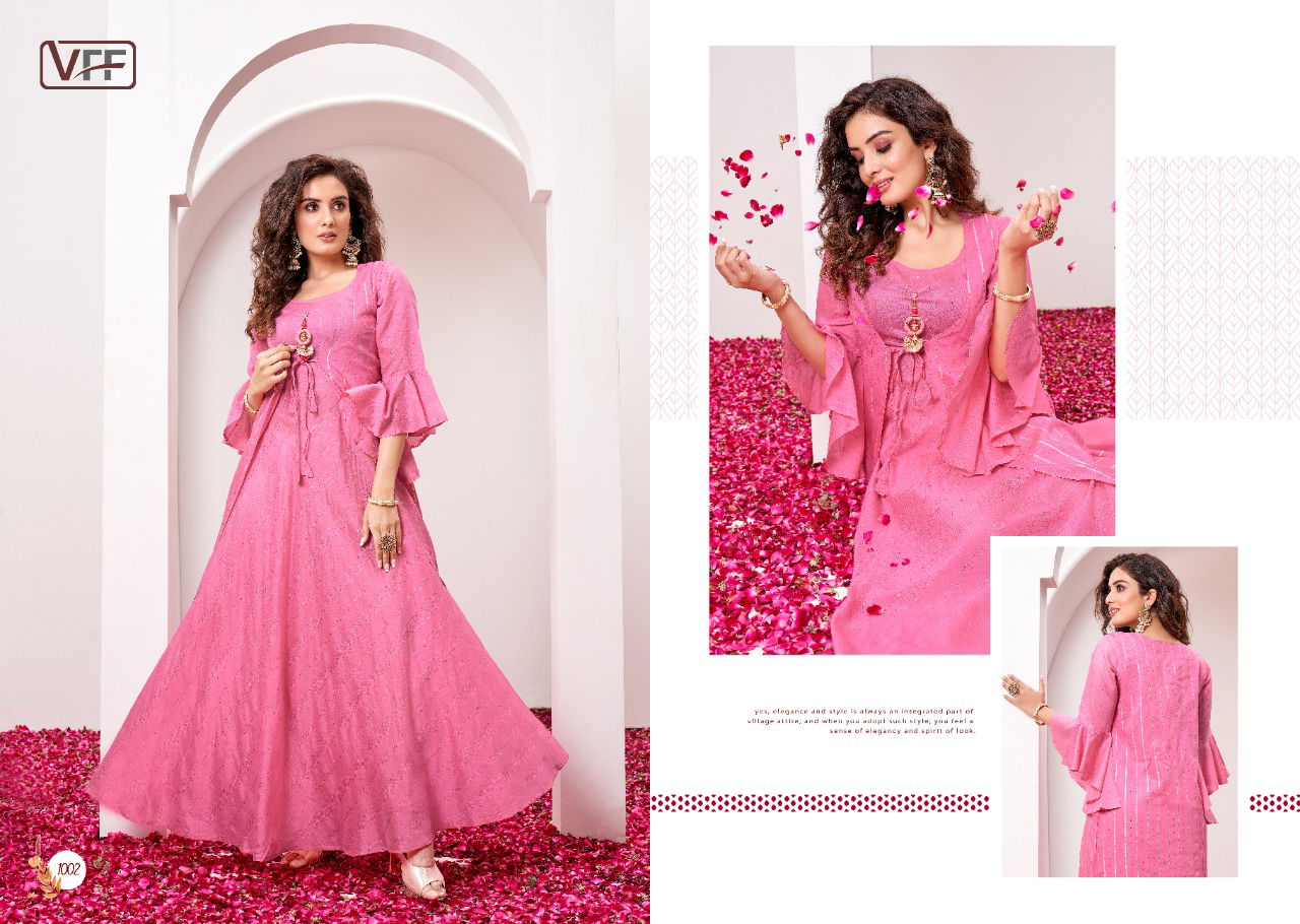 Vff Zahira New Stylish Party Wear Cotton Anarkali Kurti Collection